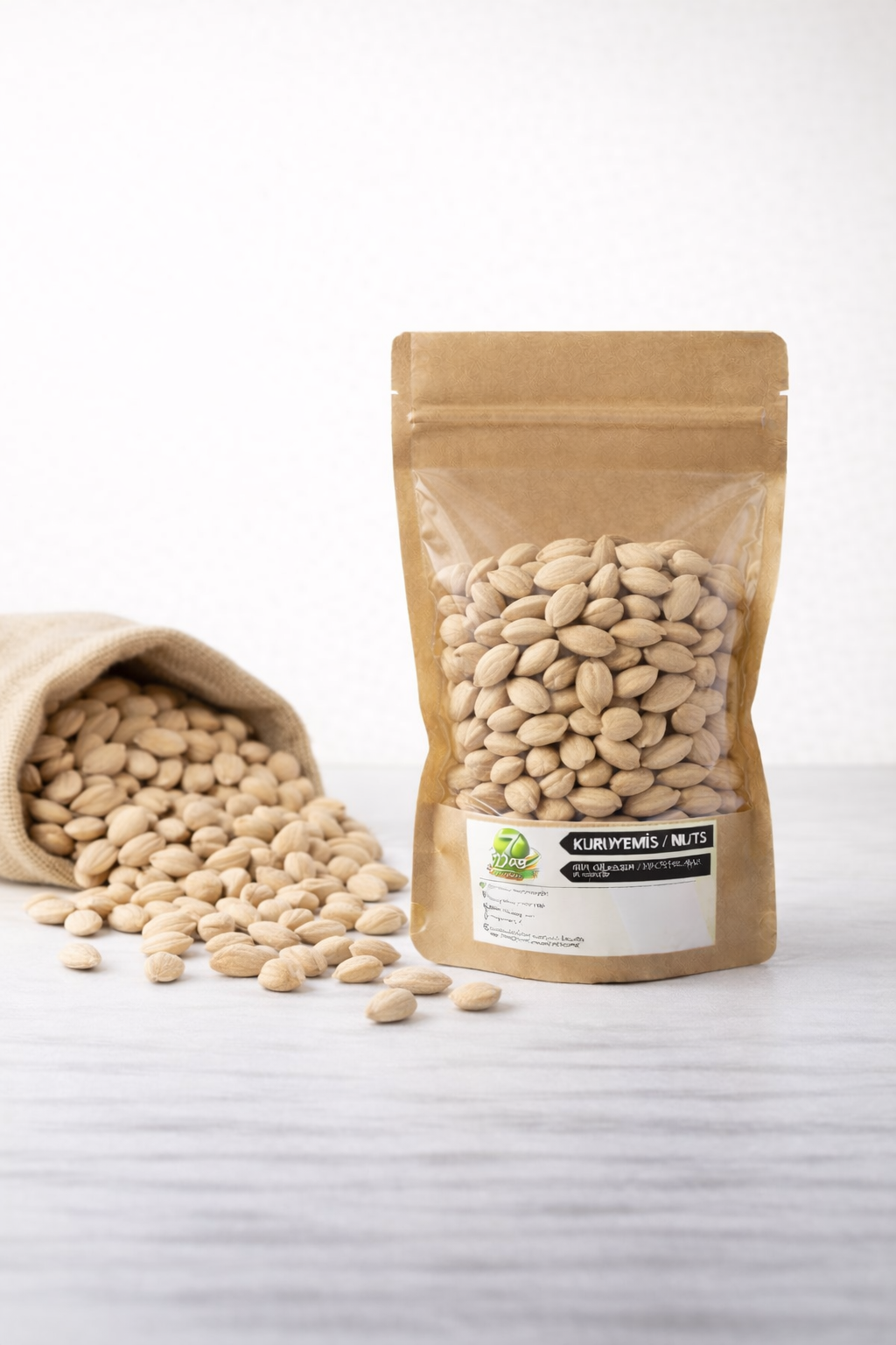 Kabuksuz Kavrulmamış Badem 1 KG