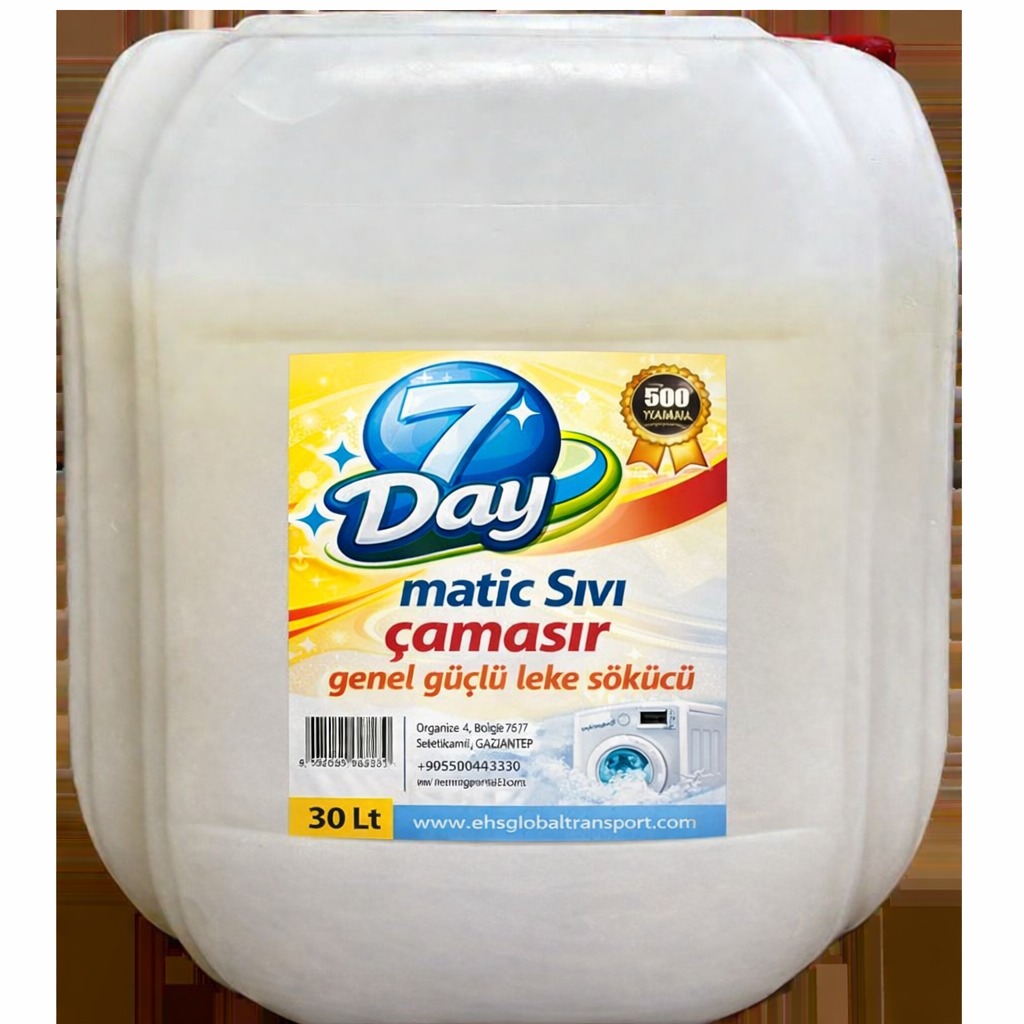 7DAY MATİC SIVI ÇAMAŞIR GENEL GÜÇLÜ LEKE SÖKÜCÜ 30 LT