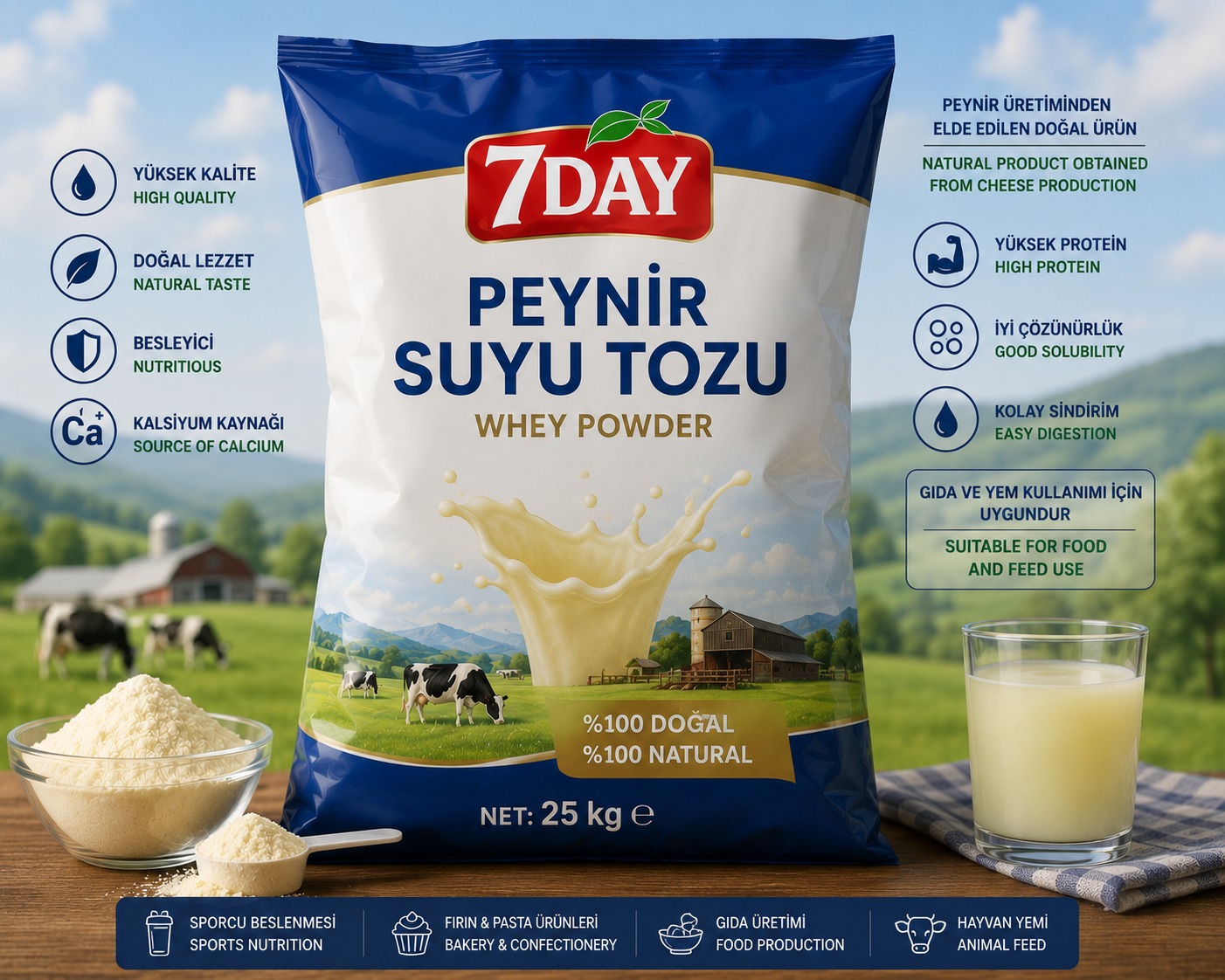 Pst Peynir Suyu Tozu (25 kg)